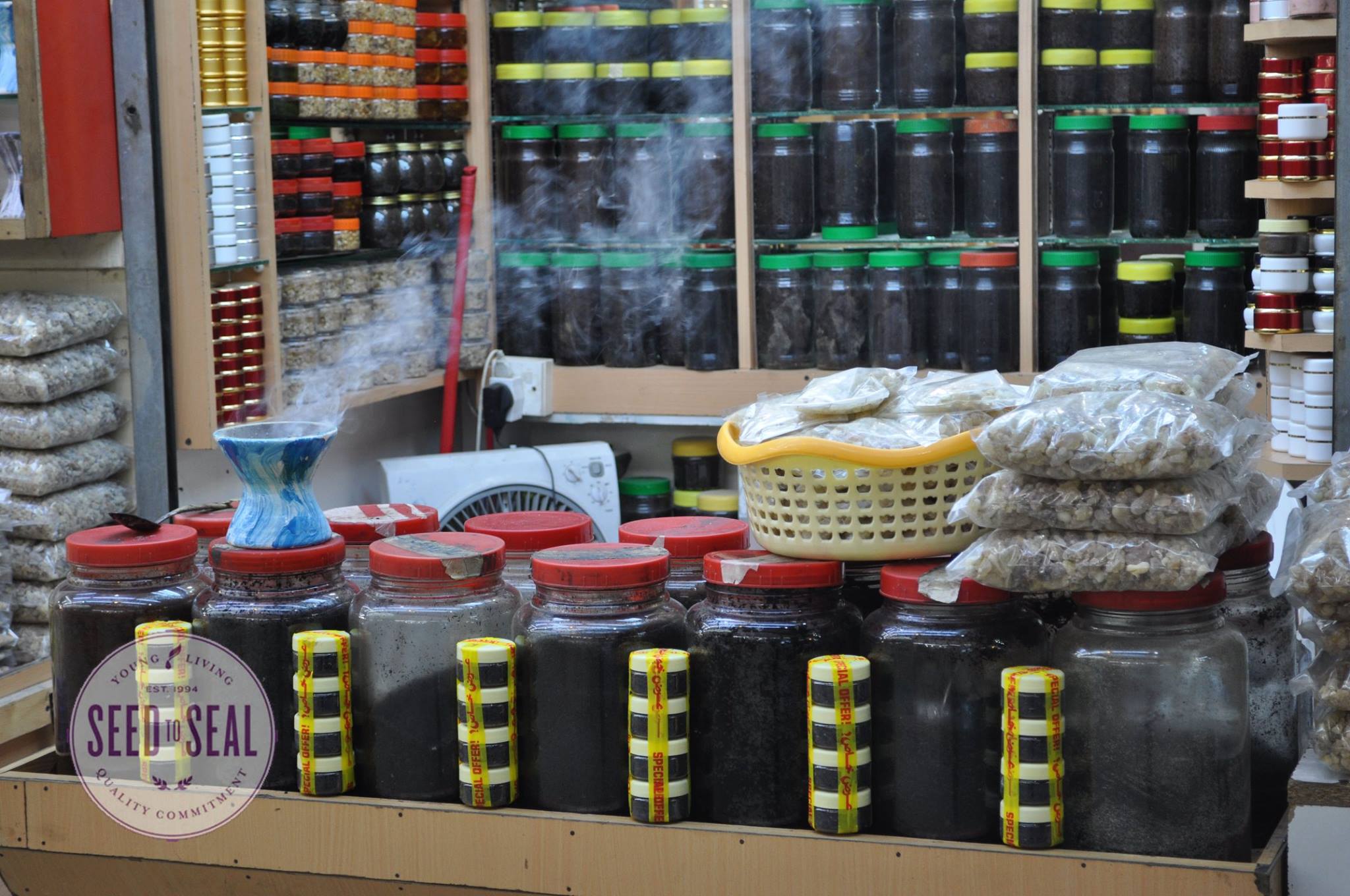 Store with frankincense resin